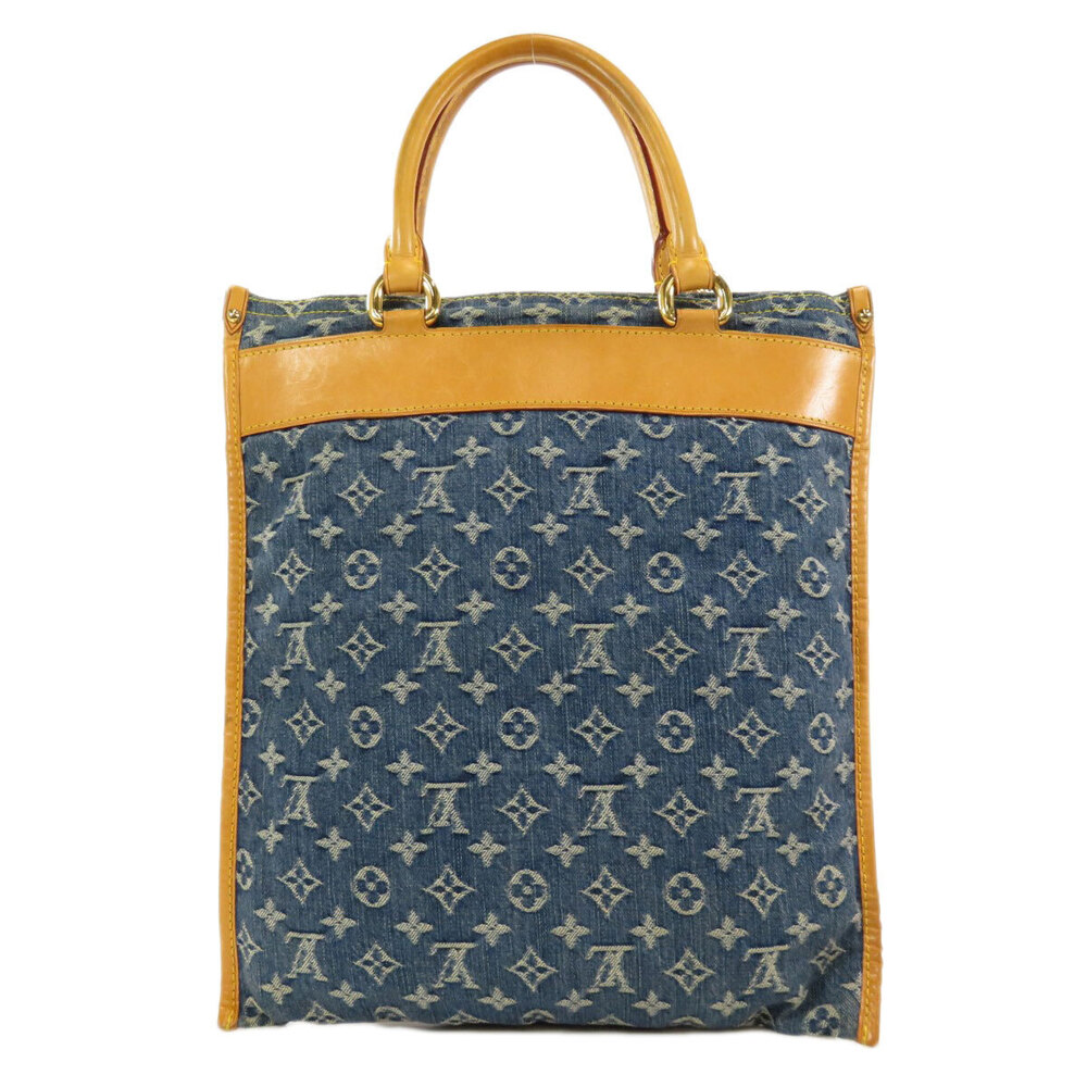 Louis Vuitton Monogram Bag Denim Tote Flat Shopper